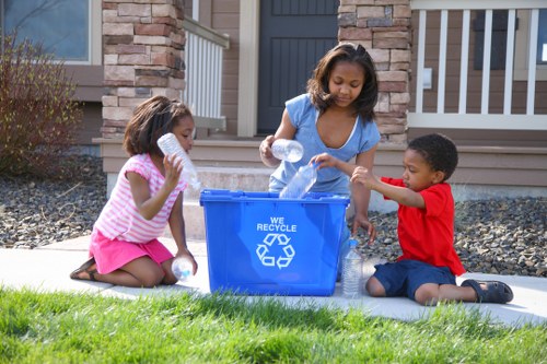 Professional waste collection team